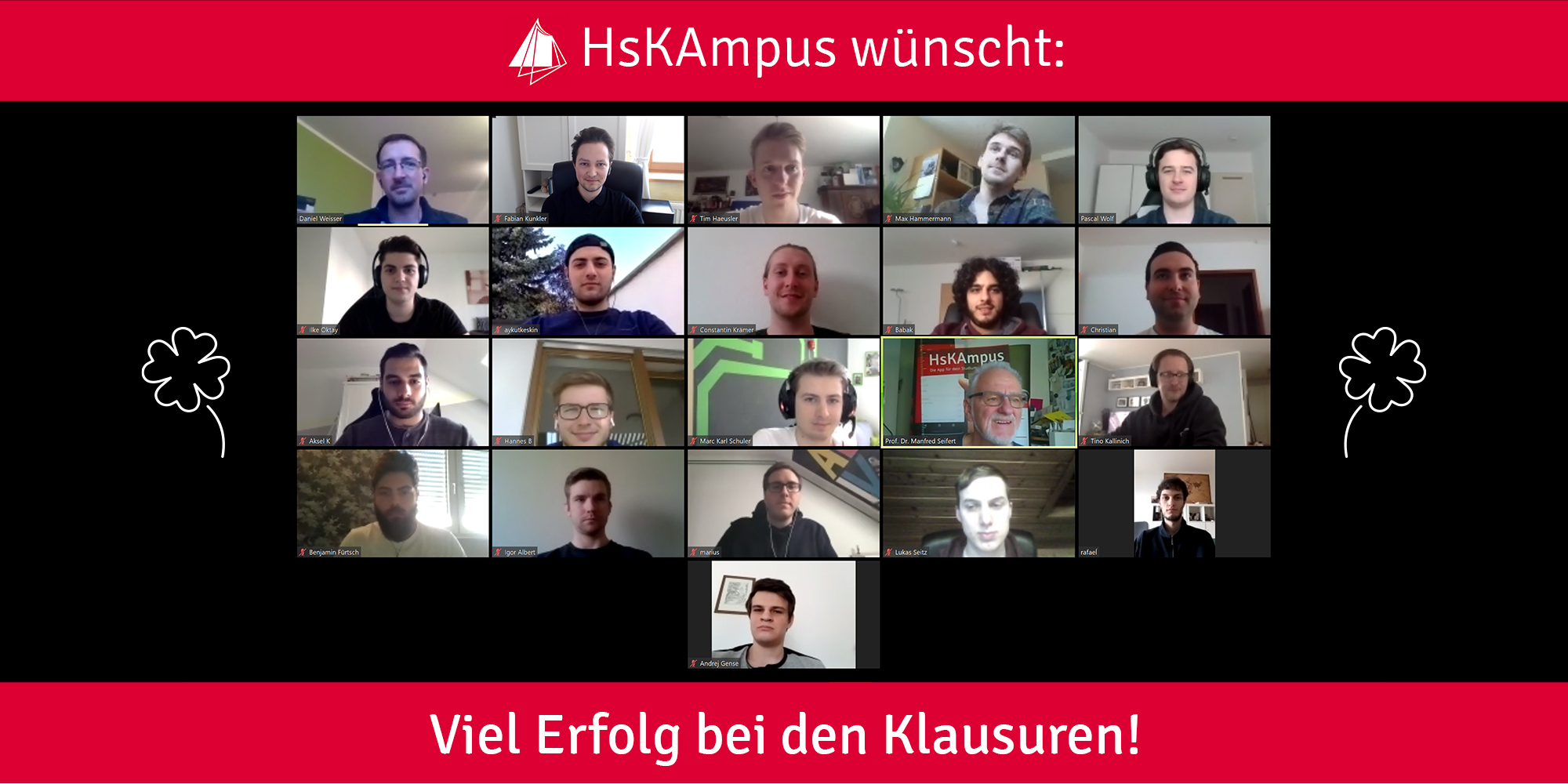 Viel Erfolg bei den Klausuren!