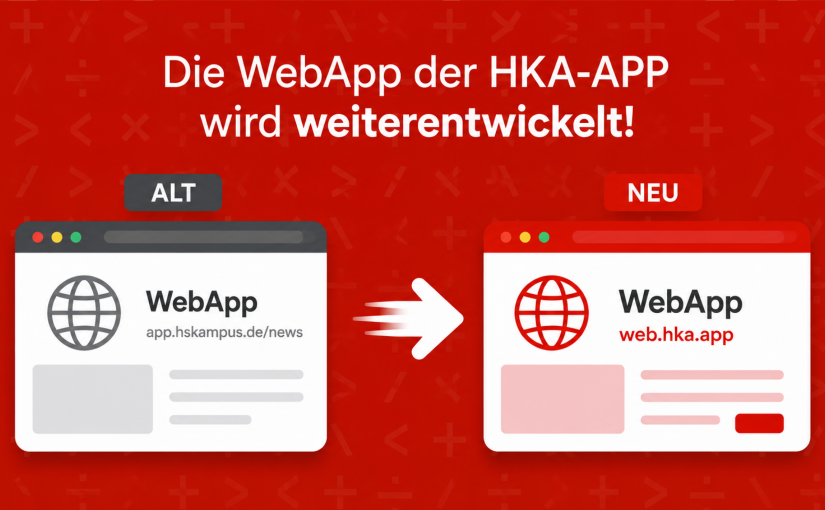 Änderungen bei der WebApp der HKA-APP